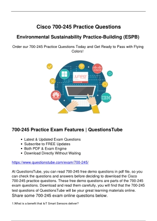 Cisco 700-245 Practice Test - A Quick Way to Pass the 700-245 Exam