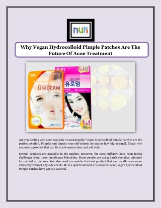 Why Vegan Hydrocolloid Pimple Patches Are The Future Of Acne Treatment