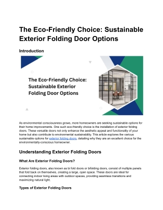 The Eco-Friendly Choice_ Sustainable Exterior Folding Door Options