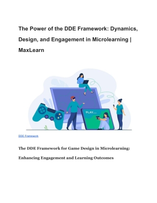 The Power of the DDE Framework_ Dynamics, Design, and Engagement in Microlearning _ MaxLearn