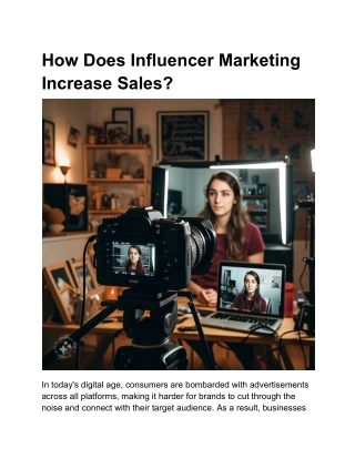 How Does Influencer Marketing Increase Sales?