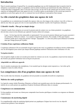 Le rôle crucial des graphistes dans une agence de web