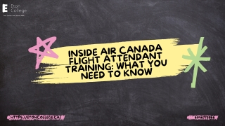 air canada flight attendant trainings