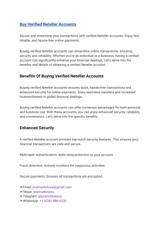 11 Best Places to Buy Verified Neteller Accounts