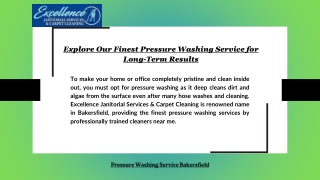 Explore Our Finest Pressure Washing Service for Long-Term Results