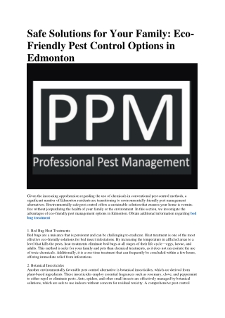 exterminator Edmonton