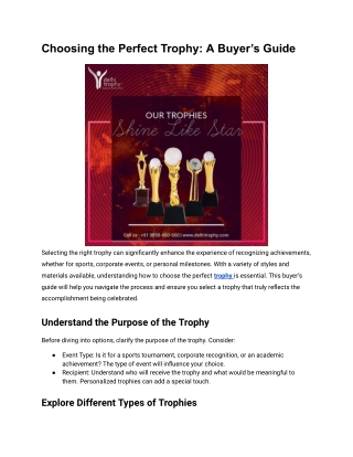 Premium Trophy for Every Occasion | Delhi Trophy