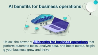 AI benefits for business operations