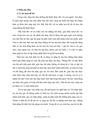Nâng cao chất lượng giáo dục âm nhạc trong đời sống hằng ngày đối với trẻ 4-5t