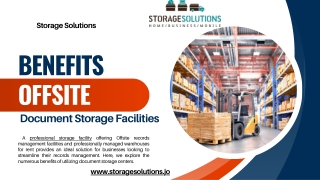 Benefits of an Offsite Document Storage Facilities - Storage Solutions