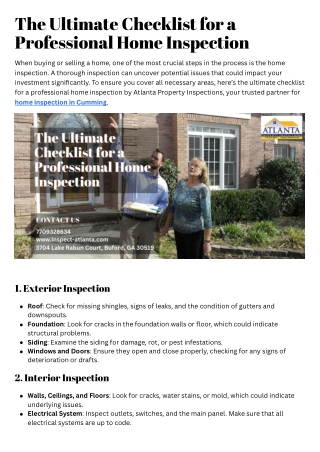 The Ultimate Checklist for a Professional Home Inspection