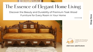 Elevate Your Home with Teak Wood Furniture – Timeless and Elegant