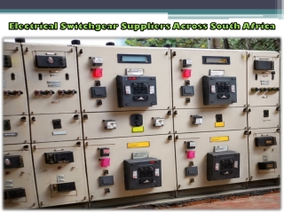 Electrical Switchgear Suppliers Across South Africa