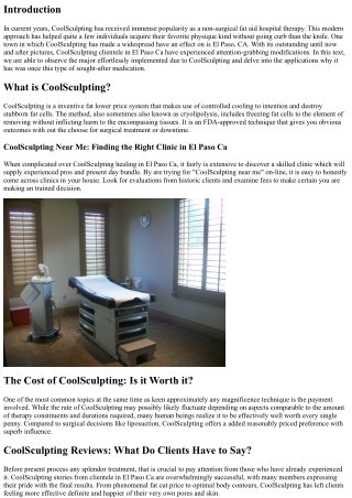 Stunning Before and After Pictures from CoolSculpting Clients in El Paso Ca