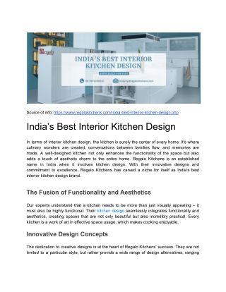 India’s Best Interior Kitchen Design