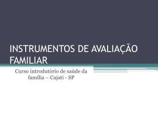 INSTRUMENTOS DE AVALIAÇÃO FAMILIAR