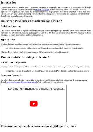 Comment une agence de communication digitale gère la crise ?