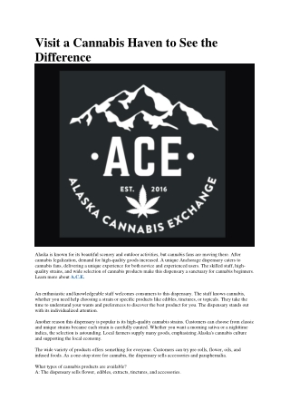 Alaska Cannabis Exchange Anchorage