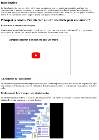 Étude de cas : réussite d'une refonte de site pour une mairie