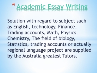 Academic essay writing
