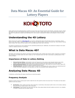 Data Macau 4D