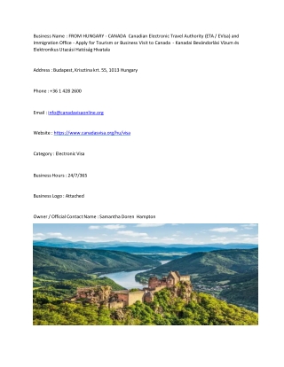 FROM HUNGARY - CANADA  Canadian Electronic Travel Authority (ETA / EVisa) and Im