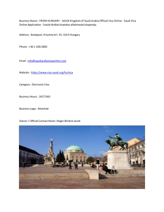 FROM HUNGARY -  SAUDI Kingdom of Saudi Arabia Official Visa Online - Saudi Visa