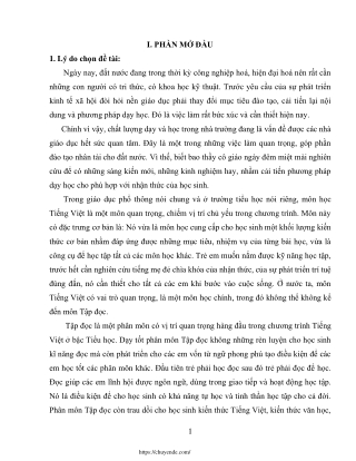 Xây dựng bài tập rèn kỹ năng đọc theo hướng tích cực học tập cho HS Lớp 2