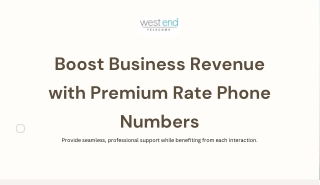 Discover Revenue Growth with Premium Rate Phone Numbers