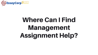 Where Can I Find Management Assignment Help?