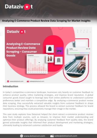 Analyzing E-Commerce Product Review Data Scraping for Market Insights