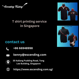 T-shirt Printting Servicesin Singapore