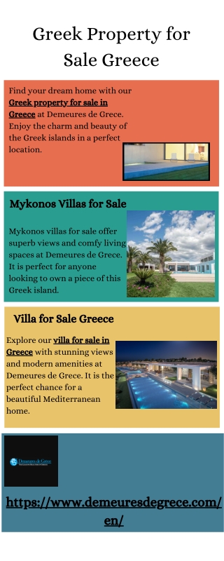 Greek Property for Sale Greece