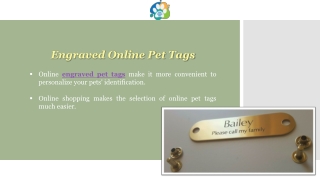 Engraved Online Pet Tags