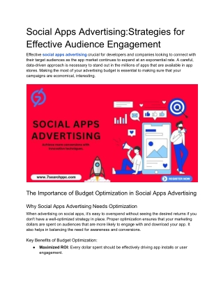 Social Apps Advertising Platform_ Strategies for Effective Audience Engagement