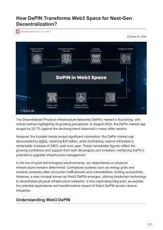 How DePIN Transforms Web3 Space for Next-Gen Decentralization