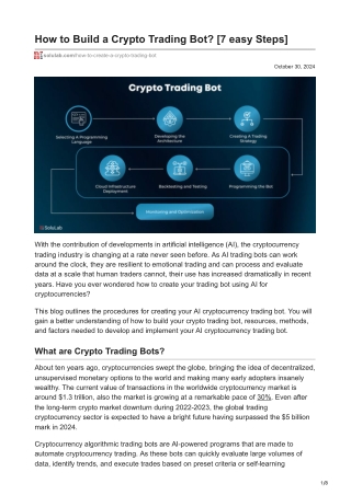 How to Build a Crypto Trading Bot 7 easy Steps