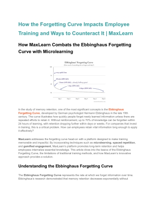 How the Forgetting Curve Impacts Employee Training and Ways to Counteract It _ MaxLearn