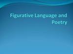 Figurative Language and Poetry