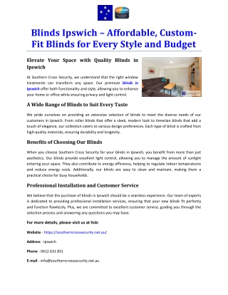 Blinds Ipswich – Affordable, Custom-Fit Blinds for Every Style and Budget