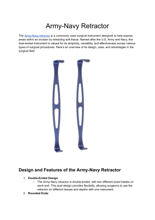 Army-Navy Retractor