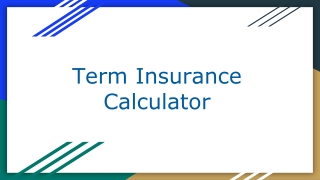 Term Insurance Calculator