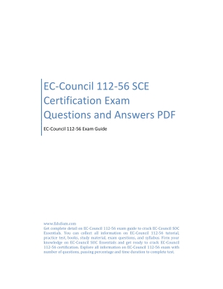 EC-Council 112-56 SCE Certification Exam Questions and Answers PDF