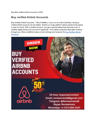 Buy verified Airbnb Accounts