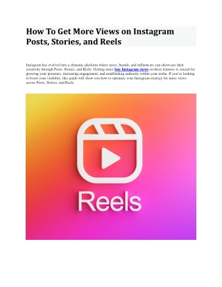 How To Get More Views on Instagram Posts