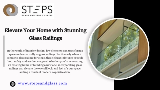 Stylish Glass Railing Solutions for Steps & Interior Stairs