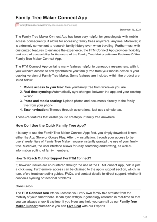 familytreemaker.news-Family Tree Maker Connect App