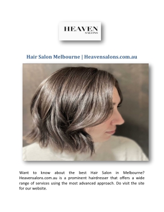 Hair Salon Melbourne