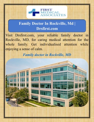 Family Doctor In Rockville, Md   Drsfirst.com