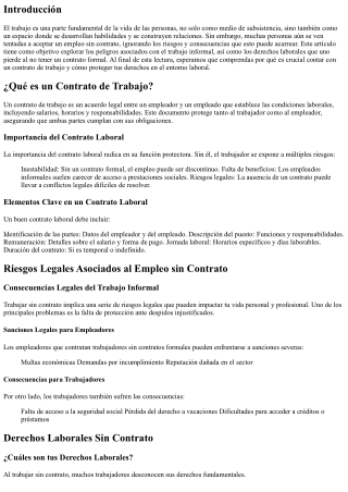 ¿Sabías que trabajar sin contrato puede costarte caro?